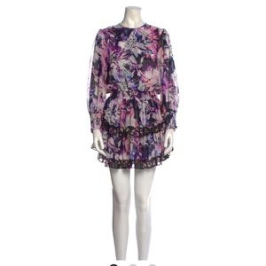 MISA Floral Print Mini Dress